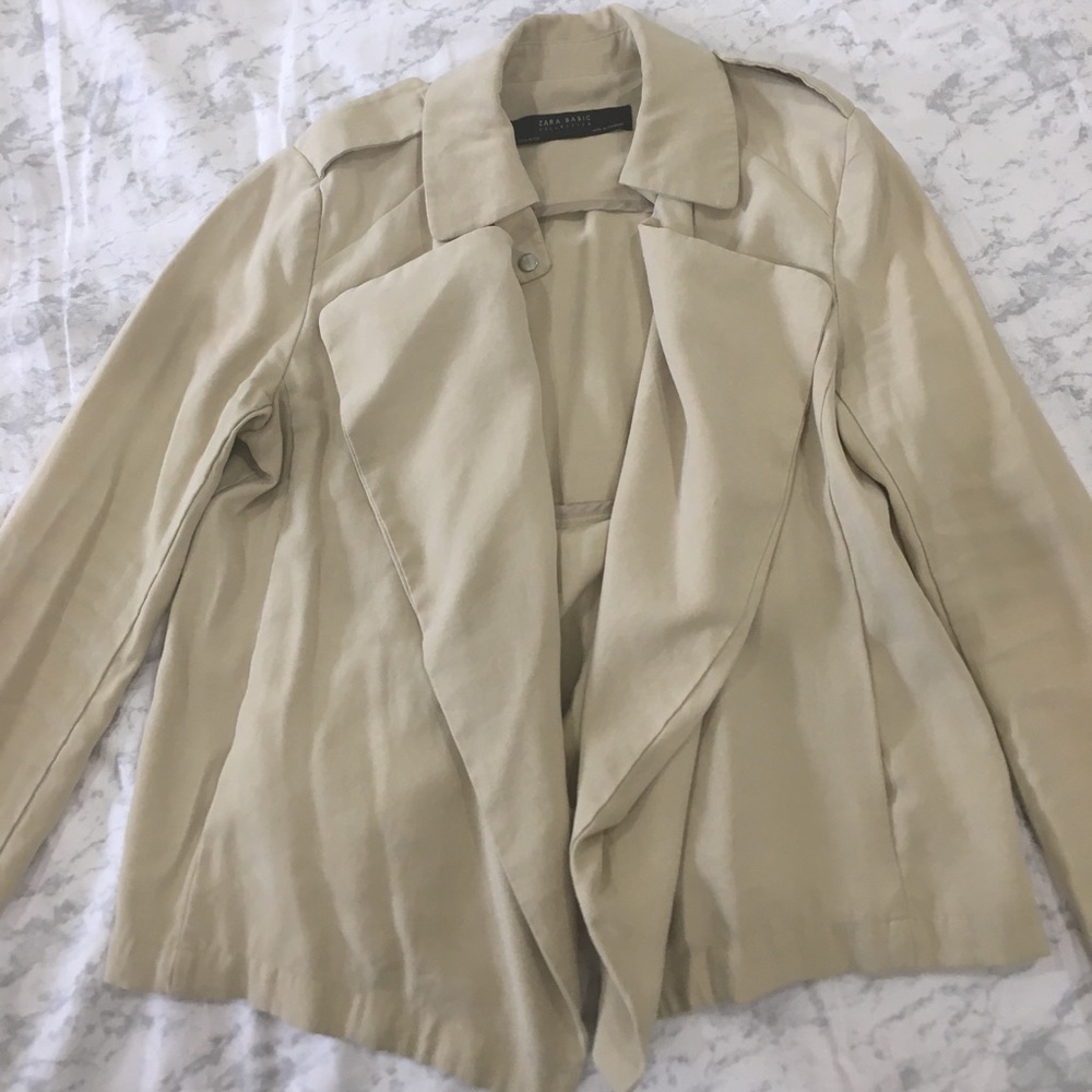 Zara basic collection short trench coat sz S